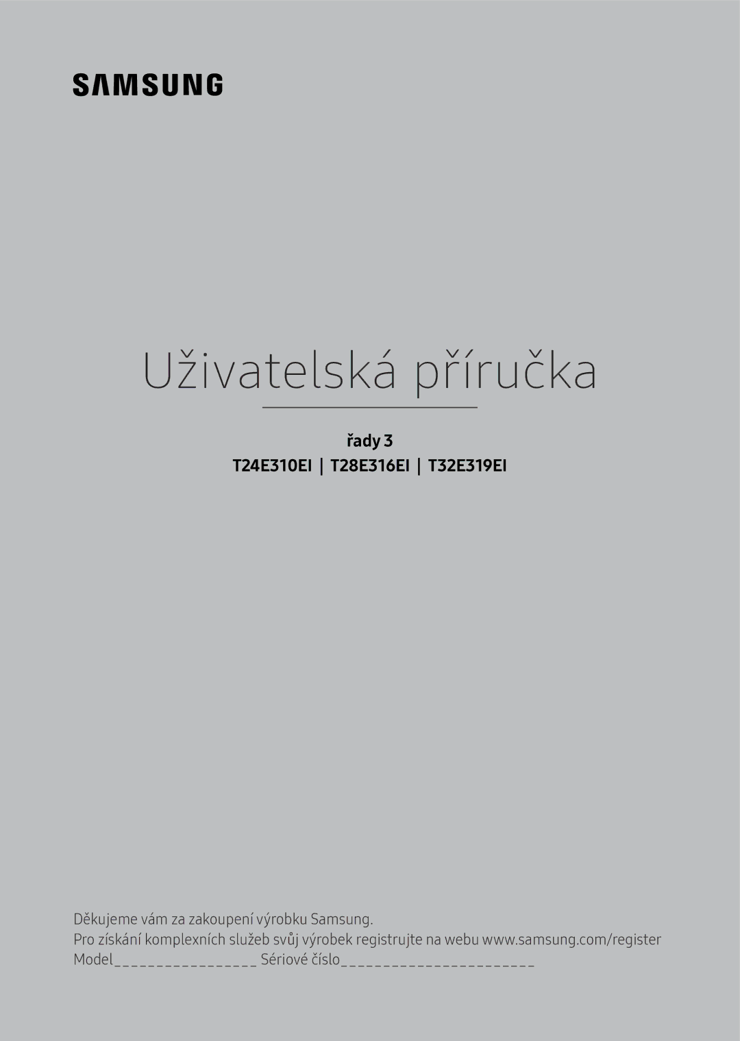 Samsung LT24E310EI/EN, LT28E316EI/EN manual Uživatelská příručka, Řady T24E310EI T28E316EI T32E319EI 