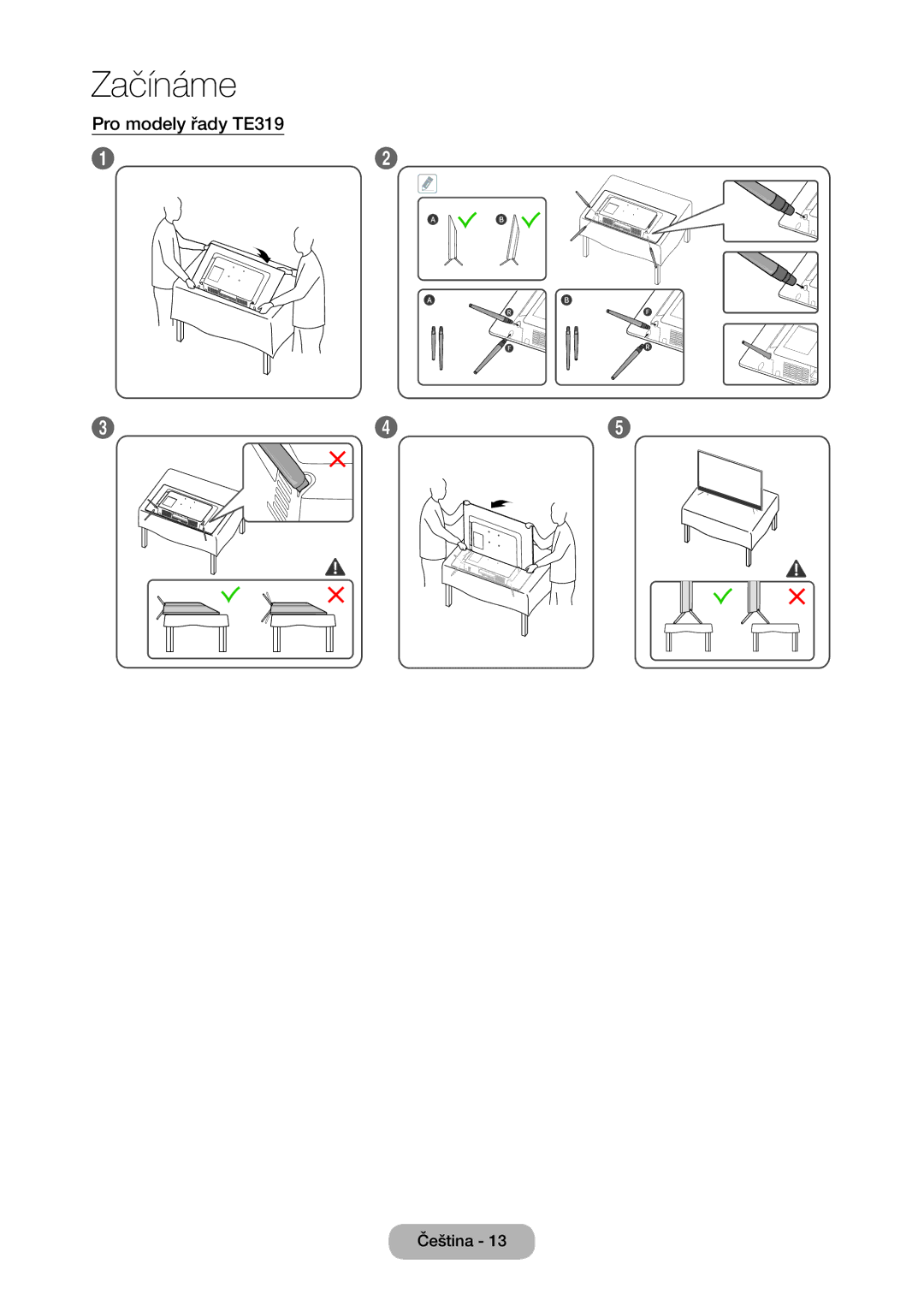 Samsung LT24E310EI/EN, LT28E316EI/EN manual Pro modely řady TE319 