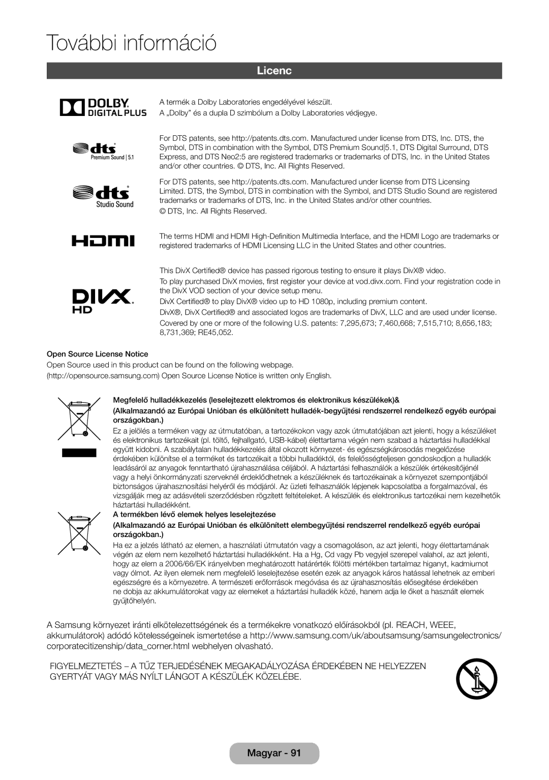 Samsung LT24E310EI/EN, LT28E316EI/EN manual Licenc 