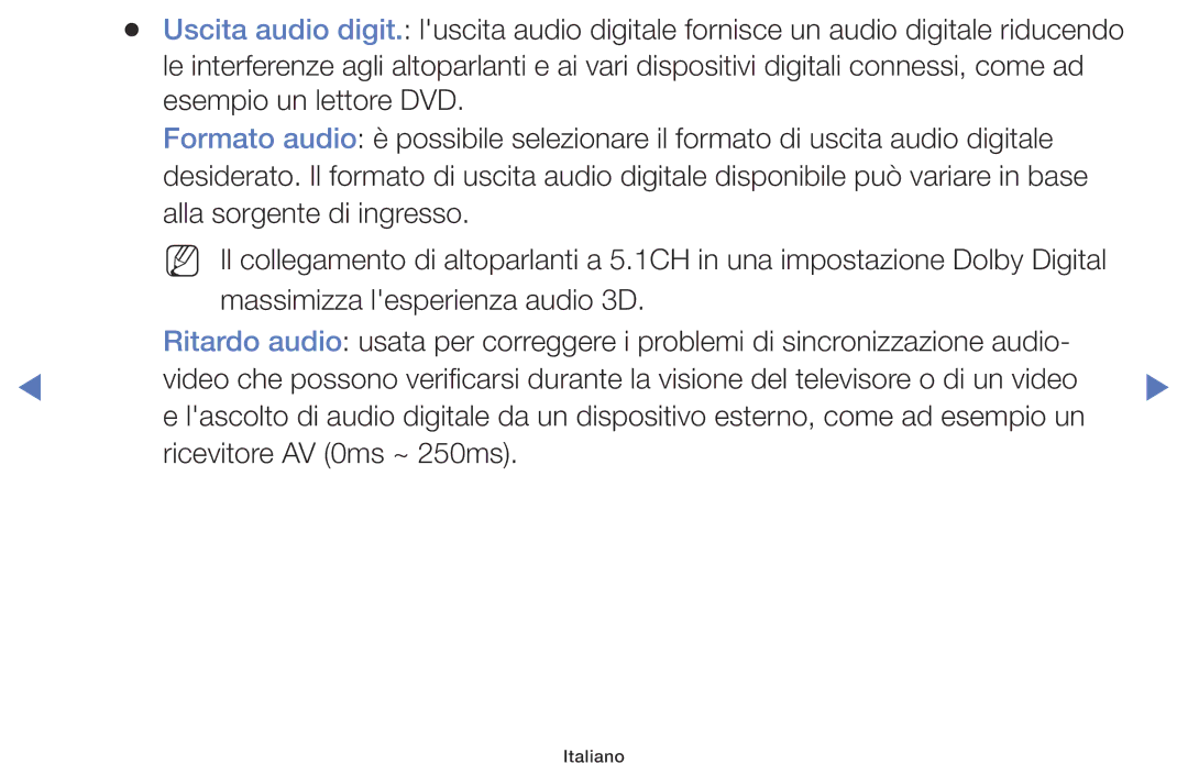 Samsung LT32E310EX/EN, LT28E316EX/EN, LT32E316EX/EN, LT28E310EX/EN, LT24E310EX/EN manual Italiano 