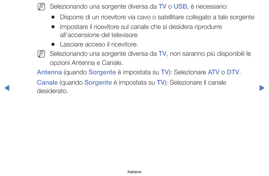 Samsung LT32E310EX/EN, LT28E316EX/EN, LT32E316EX/EN, LT28E310EX/EN, LT24E310EX/EN manual Italiano 