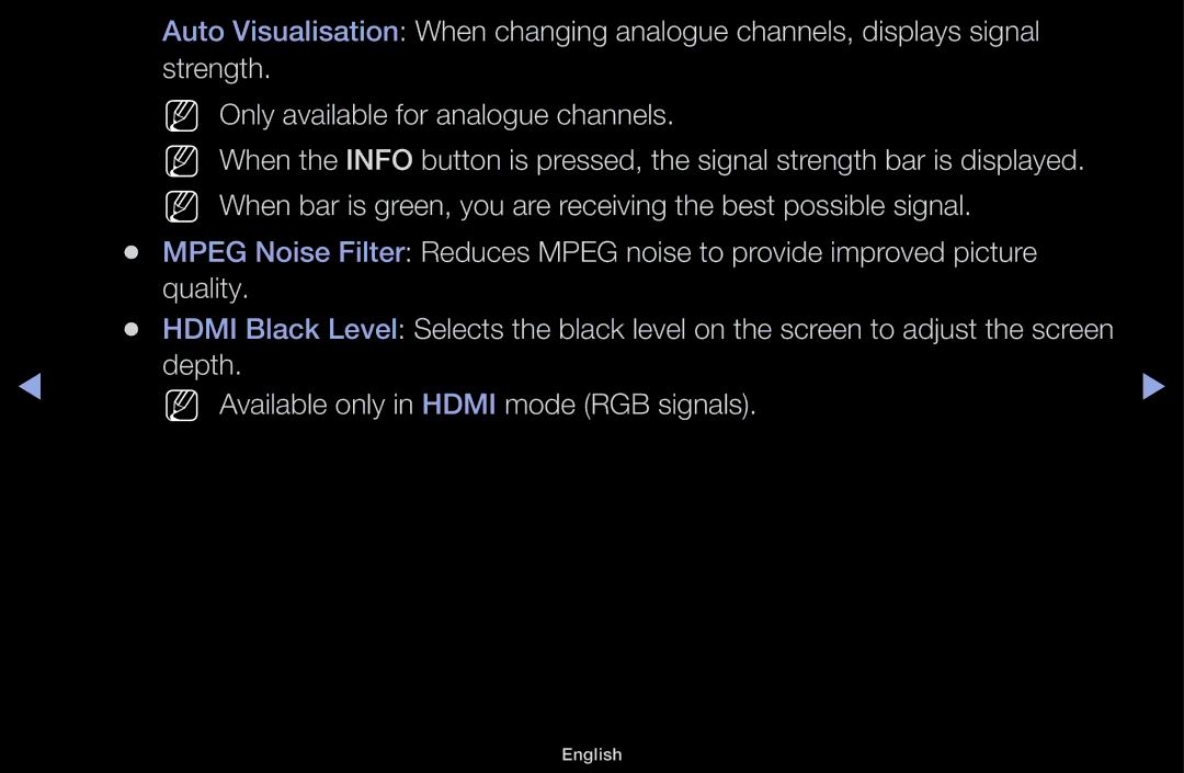 Samsung LT31D310EX/EN, LT31D310EW/EN, LT31D310EW/XU manual Depth NN Available only in Hdmi mode RGB signals 