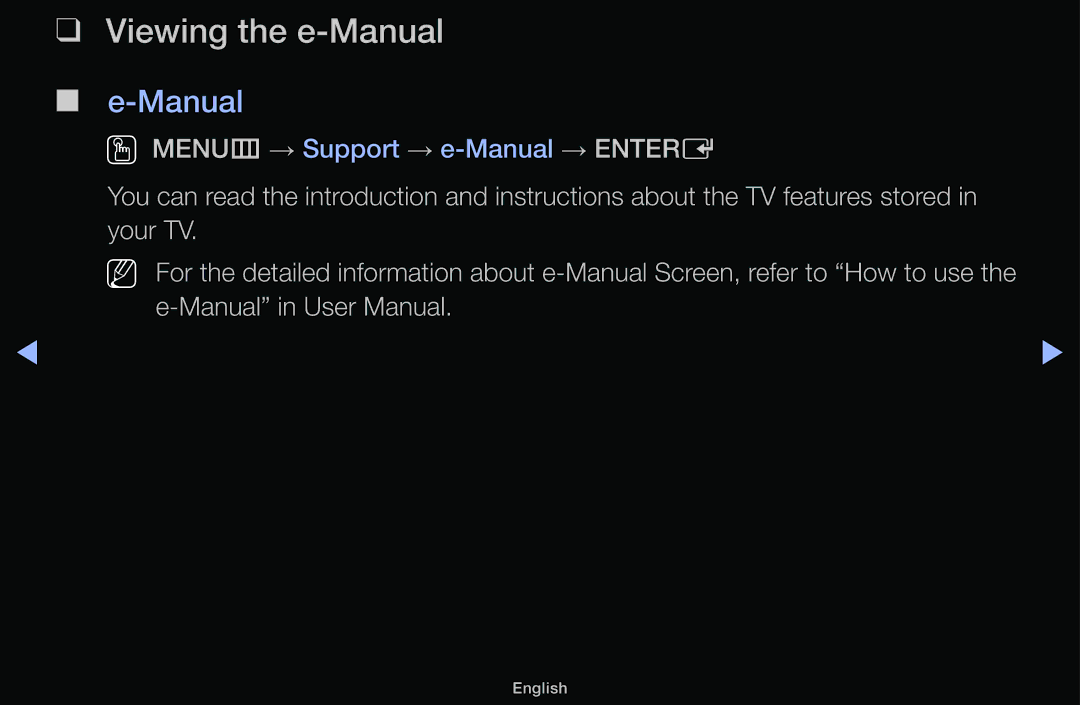 Samsung LT31D310EW/XU, LT31D310EW/EN, LT31D310EX/EN manual Viewing the e-Manual 