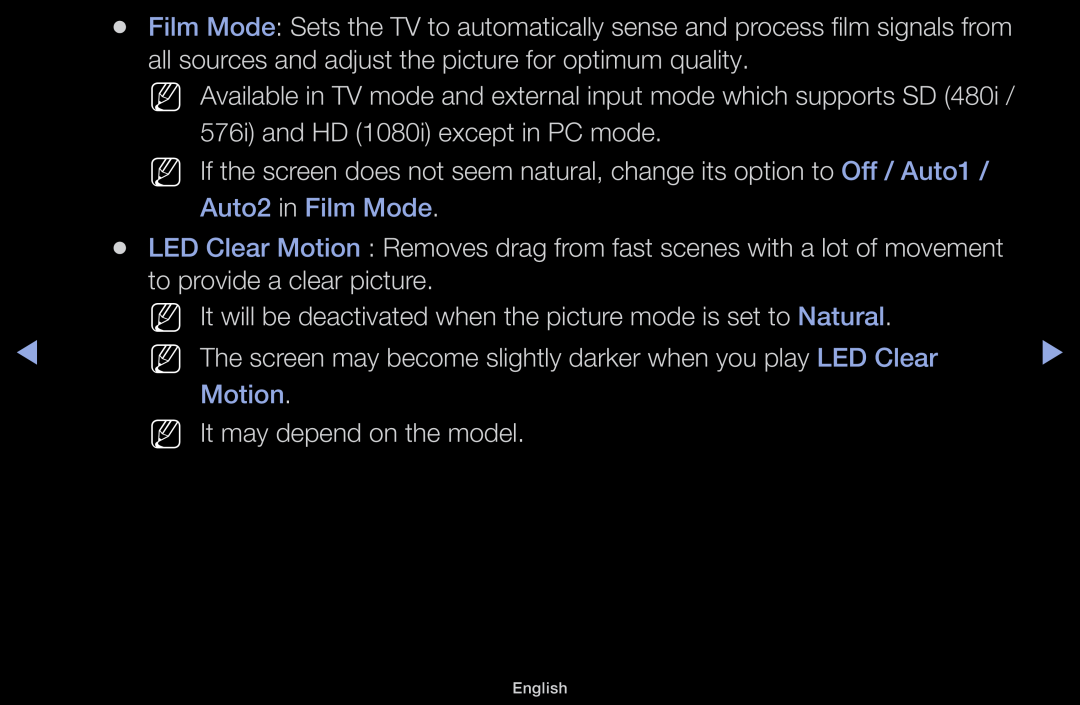 Samsung LT31D310EW/XU, LT31D310EW/EN, LT31D310EX/EN manual Nn Nn, Auto2 in Film Mode, Motion 