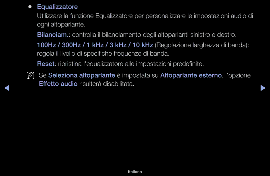 Samsung LT31D310EX/EN, LT31D310EW/EN manual Effetto audio risulterà disabilitata 