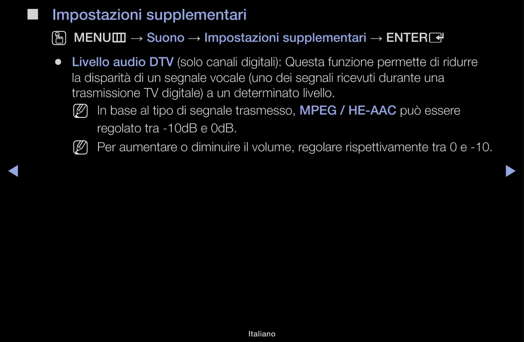 Samsung LT31D310EX/EN, LT31D310EW/EN manual Impostazioni supplementari 