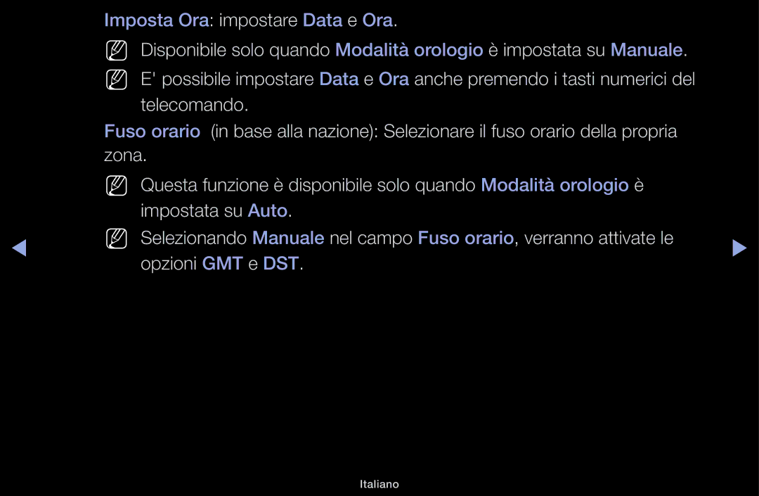 Samsung LT31D310EW/EN, LT31D310EX/EN manual Imposta Ora impostare Data e Ora 