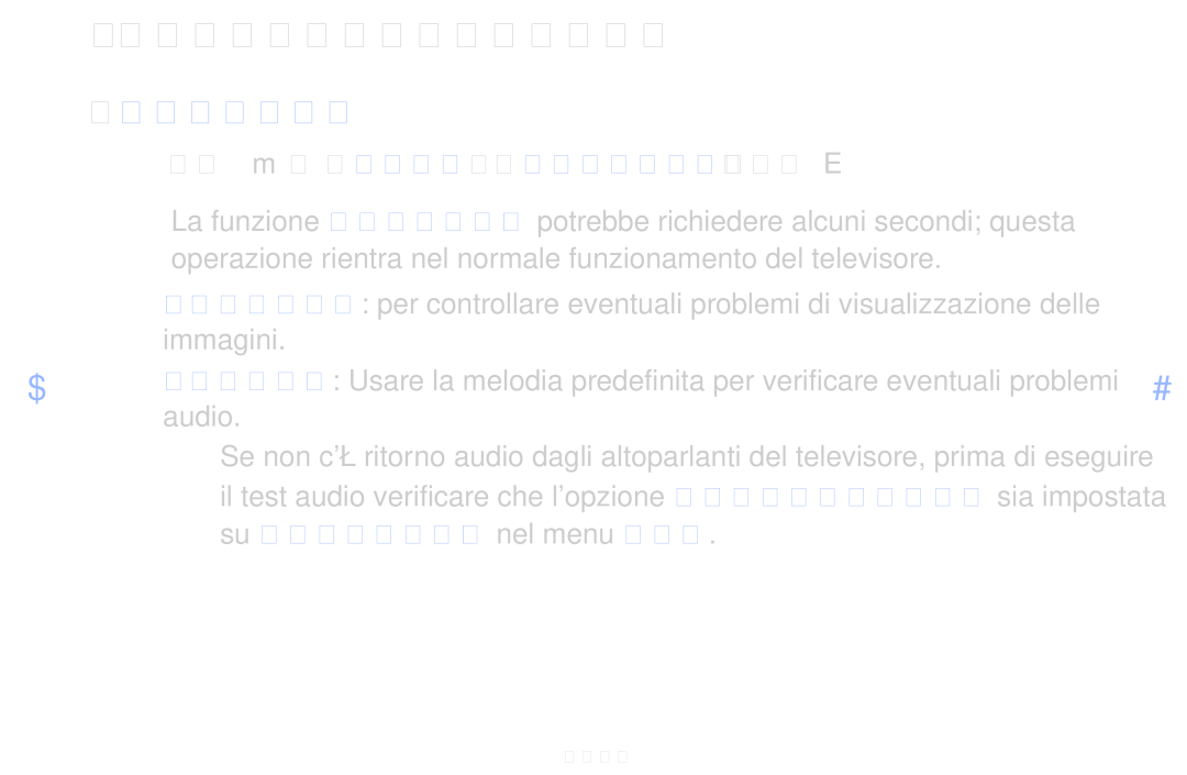 Samsung LT31D310EW/EN, LT31D310EX/EN manual Uso dellopzione Auto diagnosi 