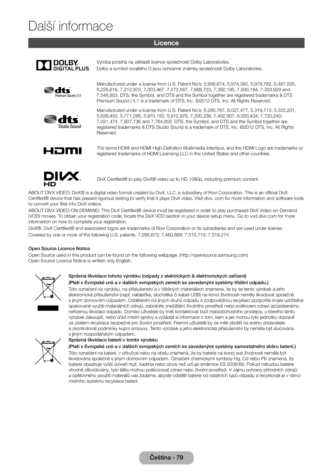 Samsung LT31D310EX/EN, LT31D310EW/EN manual Licence, HD 1080p, including premium content 