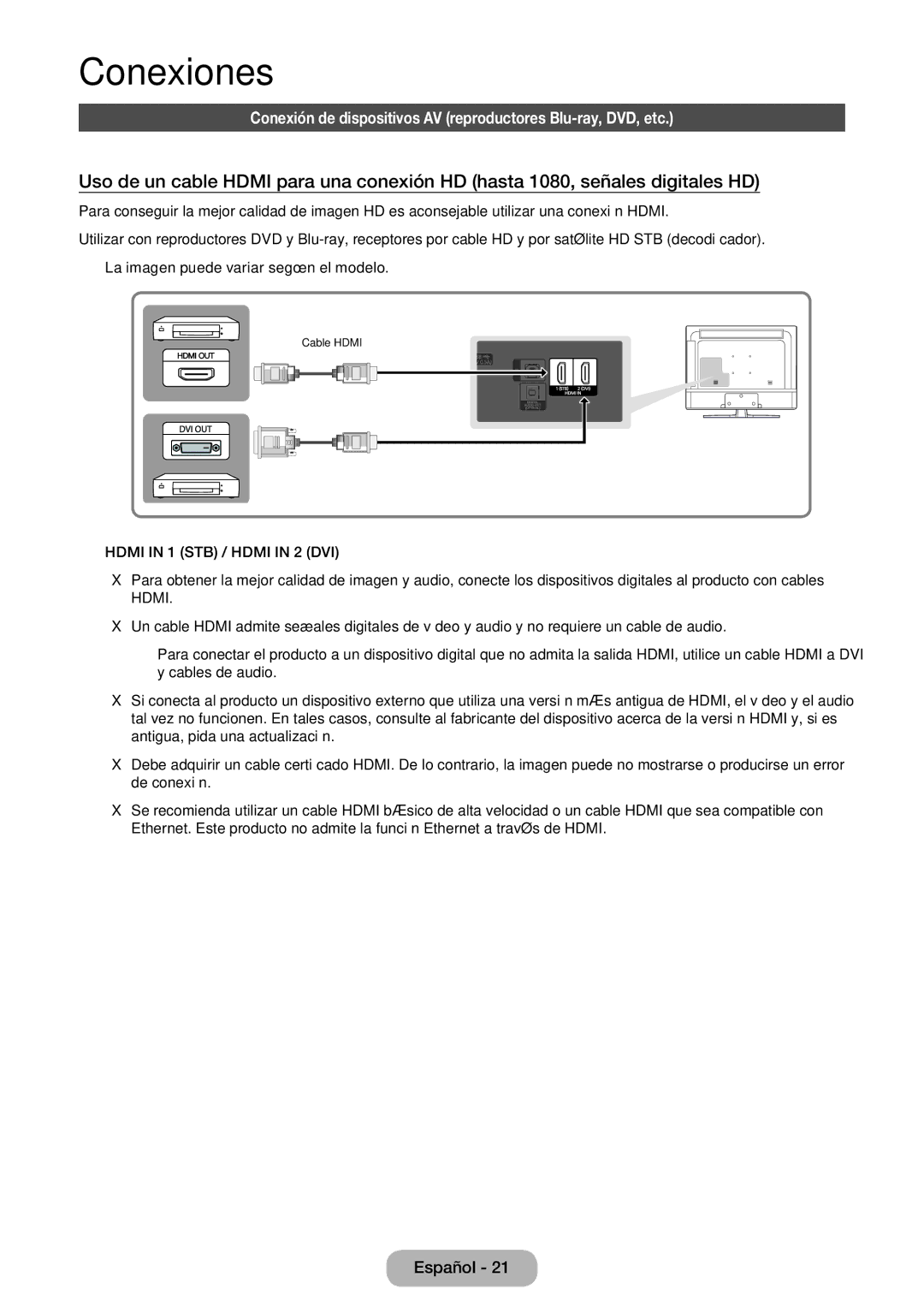 Samsung LT32E310EW/EN, LT28E310EW/EN, LT24E310EW/EN manual Conexiones 