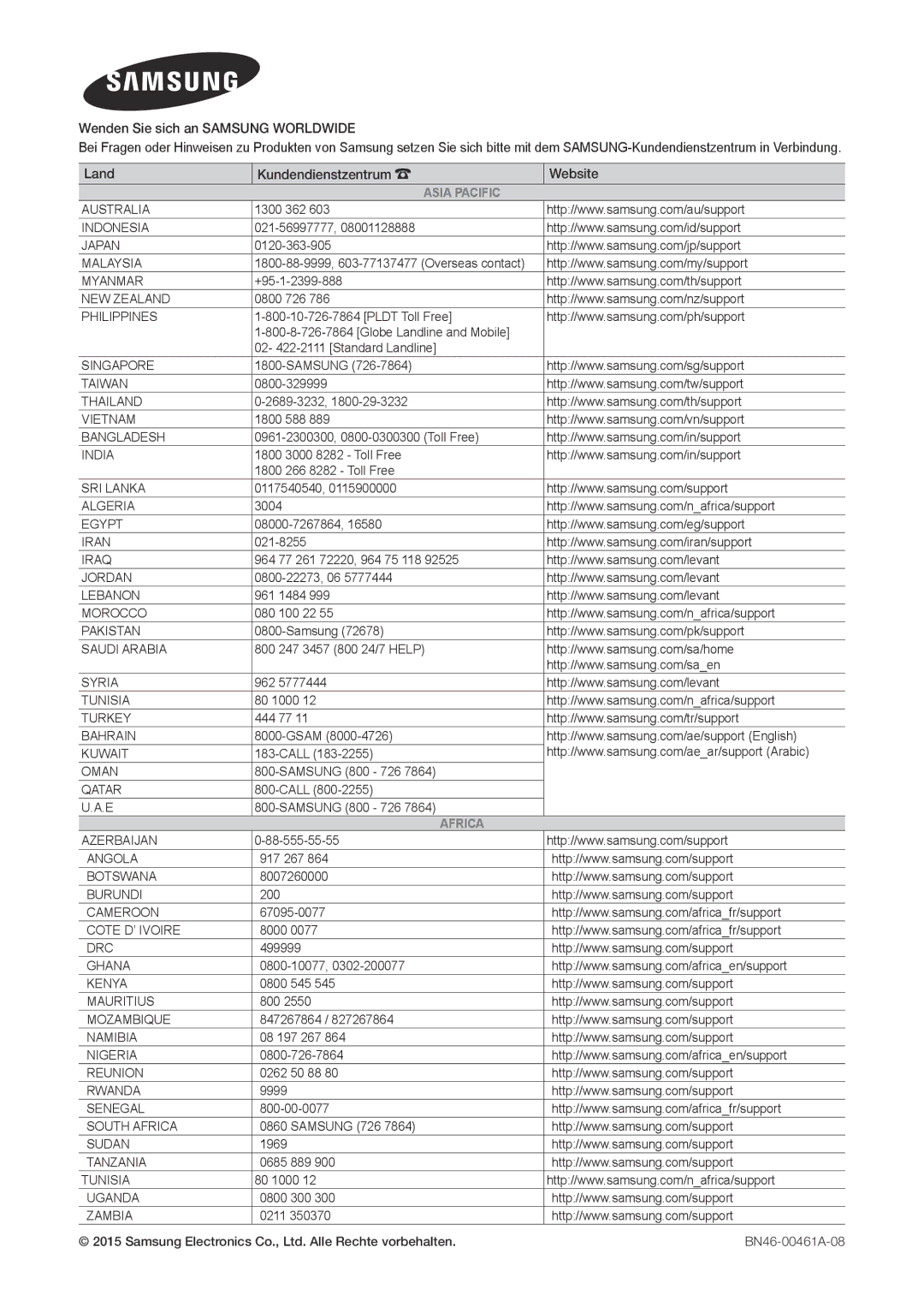 Samsung LT28E310EW/EN, LT32E310EXQ/EN, LT32E310EW/EN, LT28E310EXQ/EN, LT24E310EW/EN, LT28E310EX/EN, LT32E310EX/EN Asia Pacific 