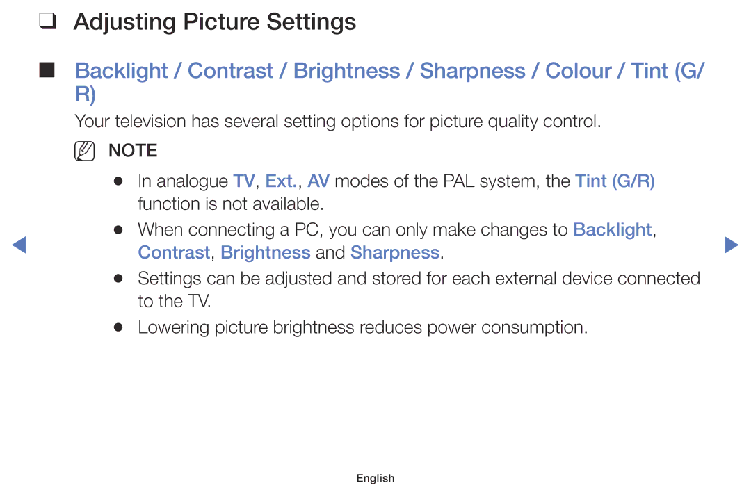 Samsung LT32E310EX/XU, LT32E316EXQ/EN, LT32E310EXQ/EN manual Adjusting Picture Settings, Contrast, Brightness and Sharpness 