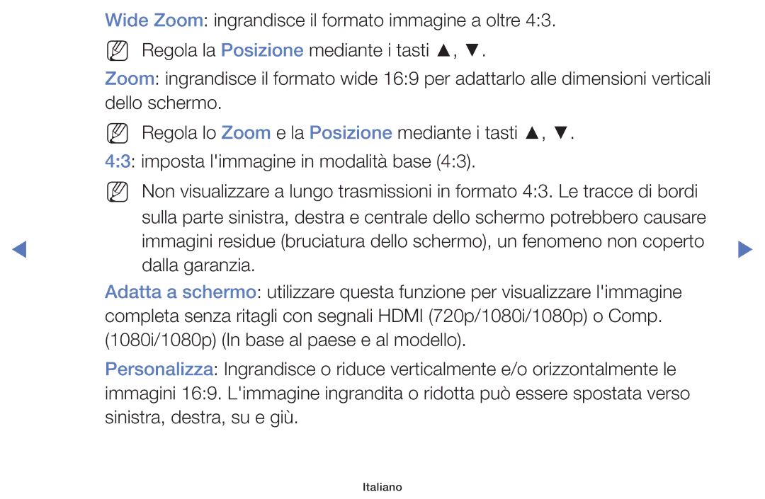 Samsung LT32E319EI/EN manual Italiano 