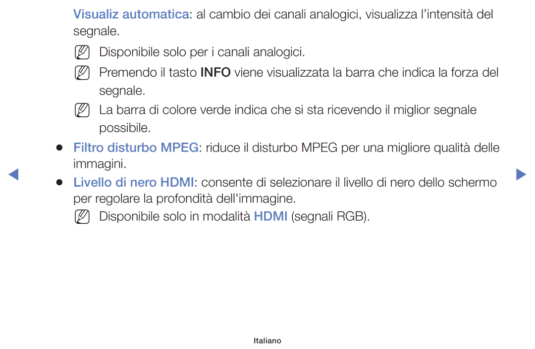 Samsung LT32E319EI/EN manual Italiano 