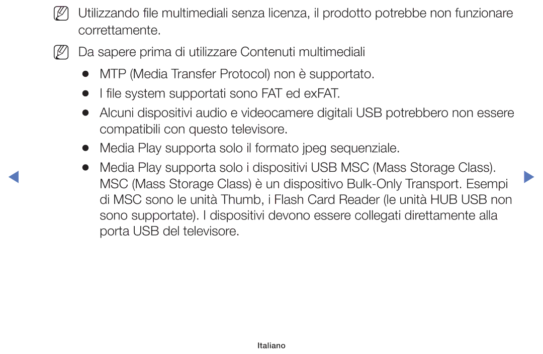 Samsung LT32E319EI/EN manual Italiano 