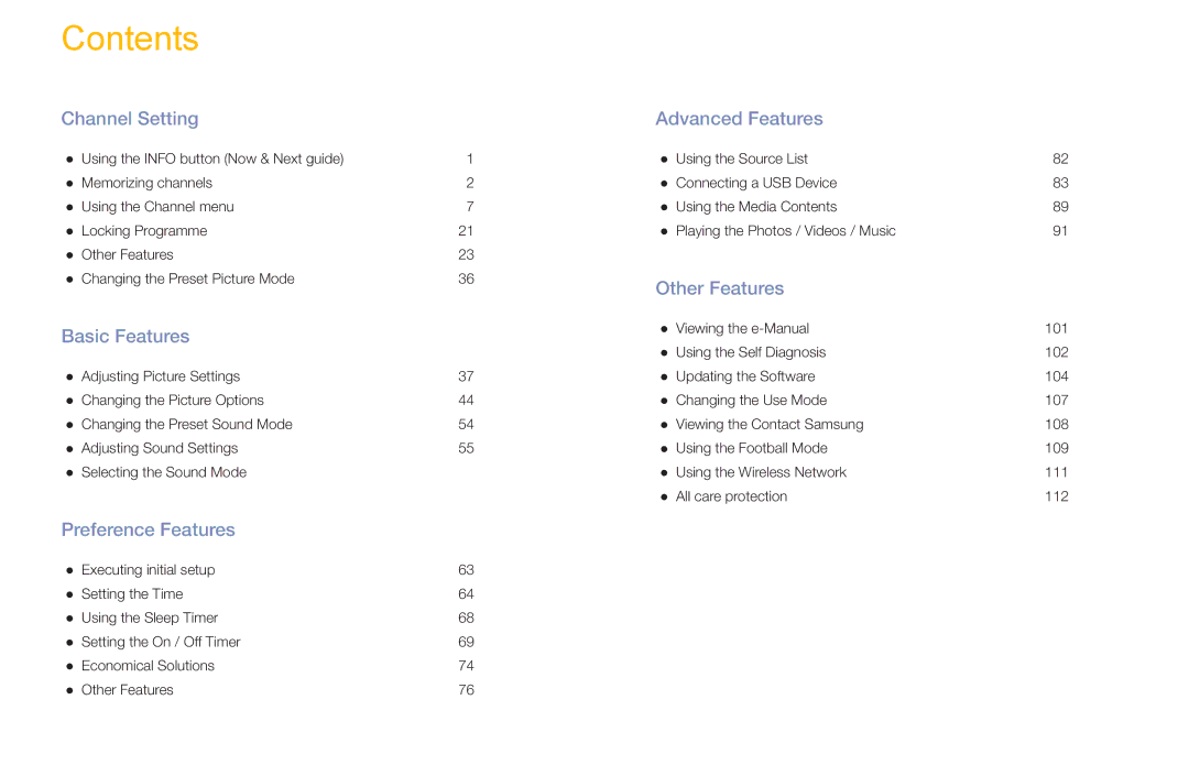 Samsung LT32E319EI/EN manual Contents 