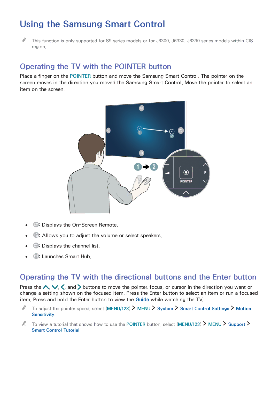 Samsung LT32E390SX/XU manual Using the Samsung Smart Control 