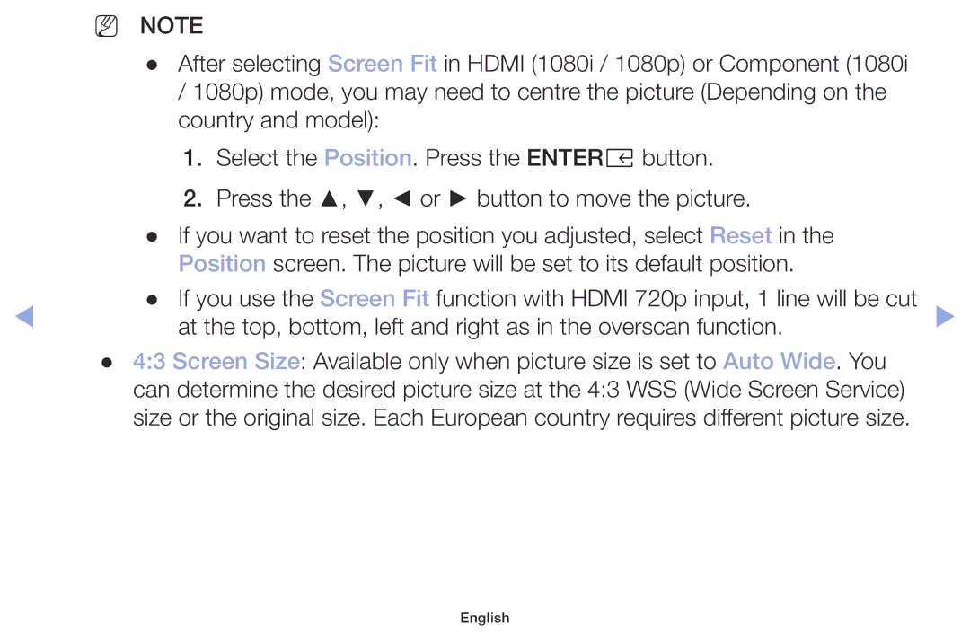 Samsung LT32H390FEVXEN manual NN Note 