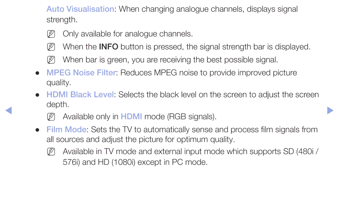 Samsung LT32H390FEVXEN manual Depth Available only in Hdmi mode RGB signals 