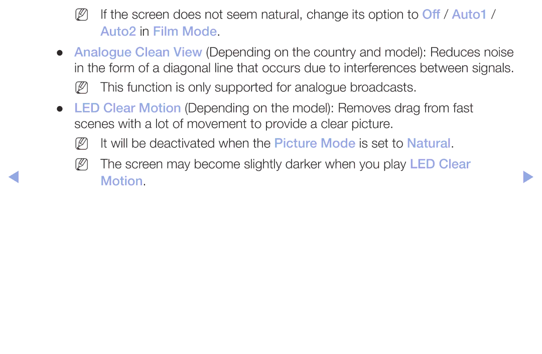 Samsung LT32H390FEVXEN manual Auto2 in Film Mode, Motion 