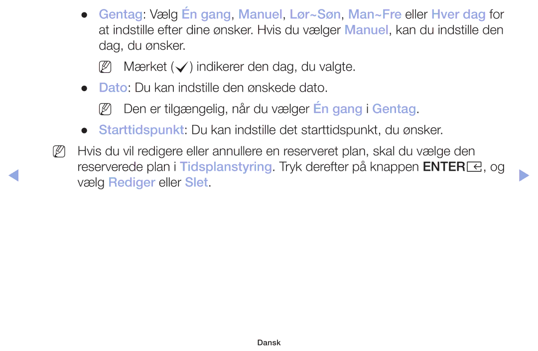 Samsung LT32H390FEVXXC manual Dansk 