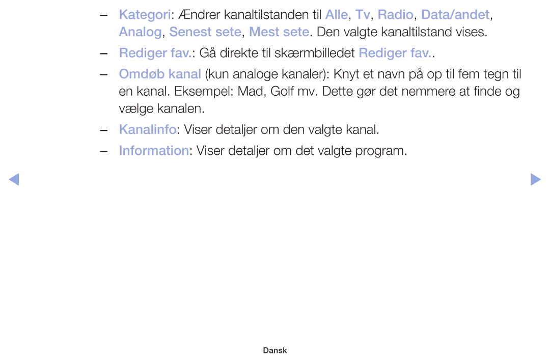 Samsung LT32H390FEVXXC manual Vælge kanalen 