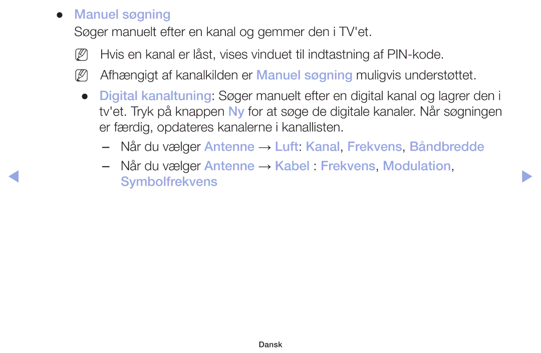 Samsung LT32H390FEVXXC manual Manuel søgning 