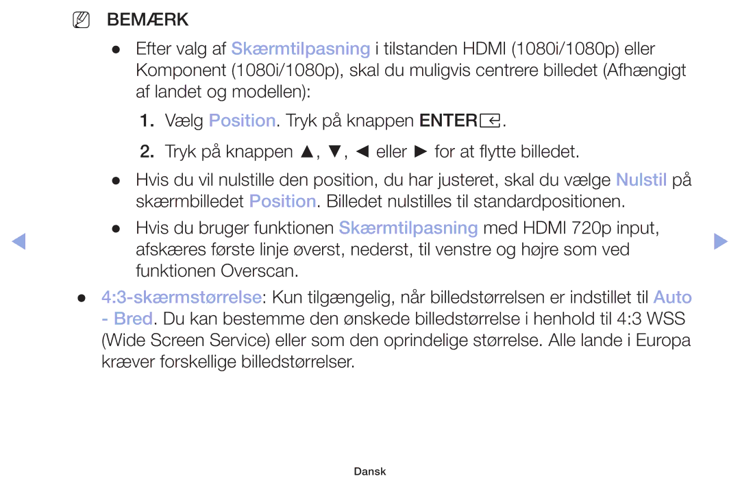 Samsung LT32H390FEVXXC manual NN Bemærk 