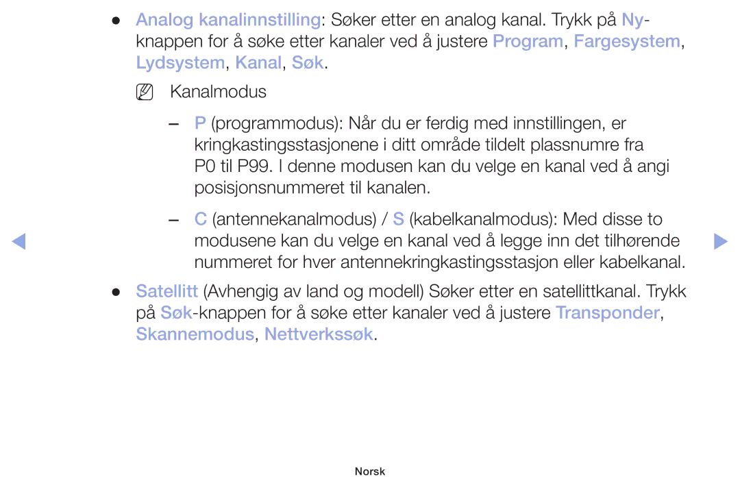 Samsung LT32H390FEVXXC manual Norsk 