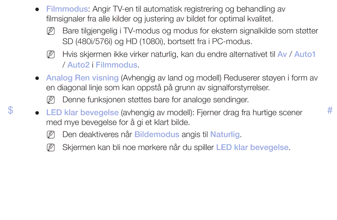 Samsung LT32H390FEVXXC manual Auto2 i Filmmodus 