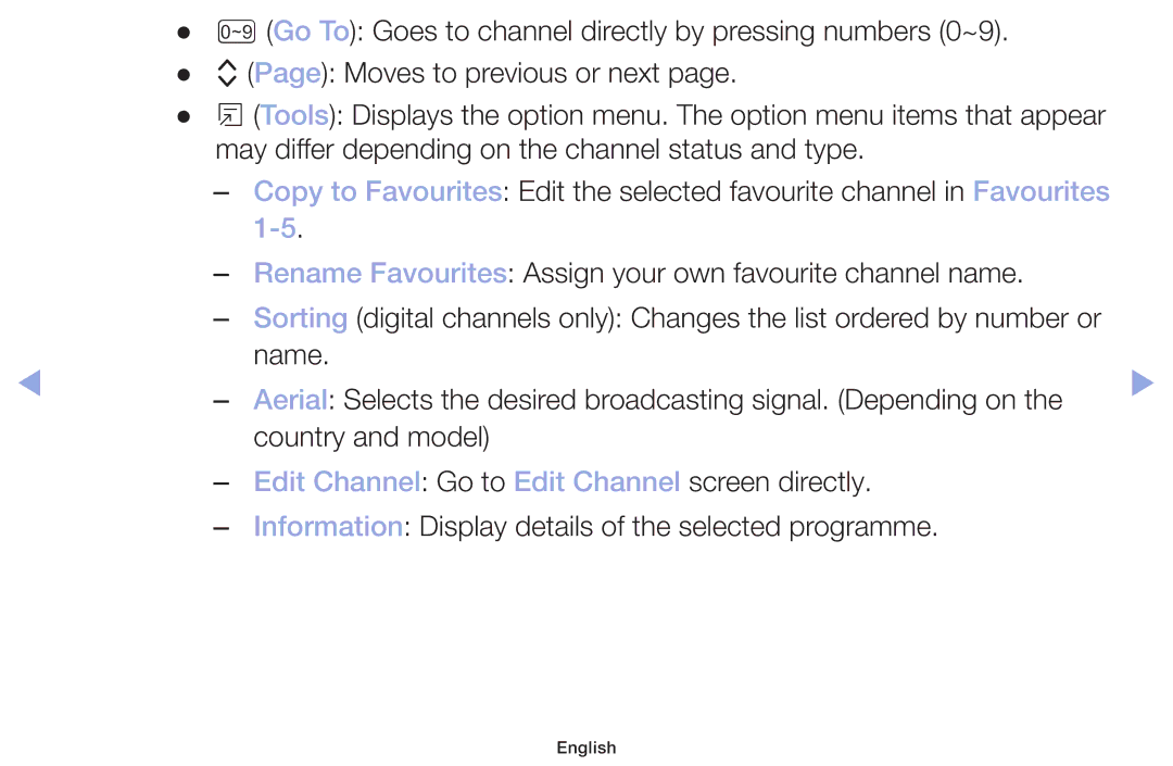 Samsung LT32H390FEVXXC manual Edit Channel Go to Edit Channel screen directly 