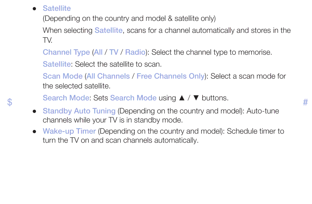 Samsung LT32H390FEVXXC manual Satellite 