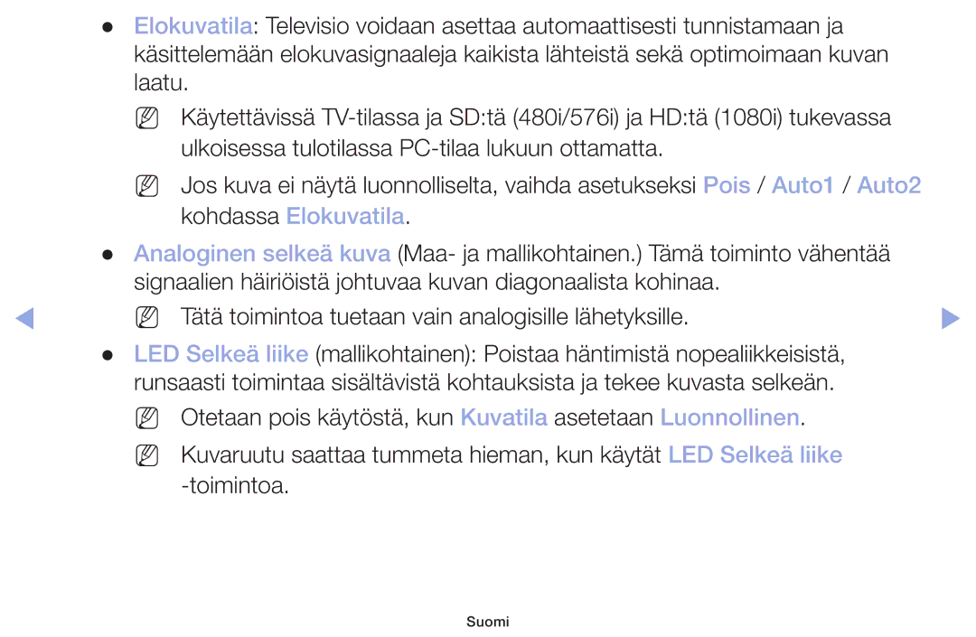 Samsung LT32H390FEVXXC manual Kohdassa Elokuvatila 