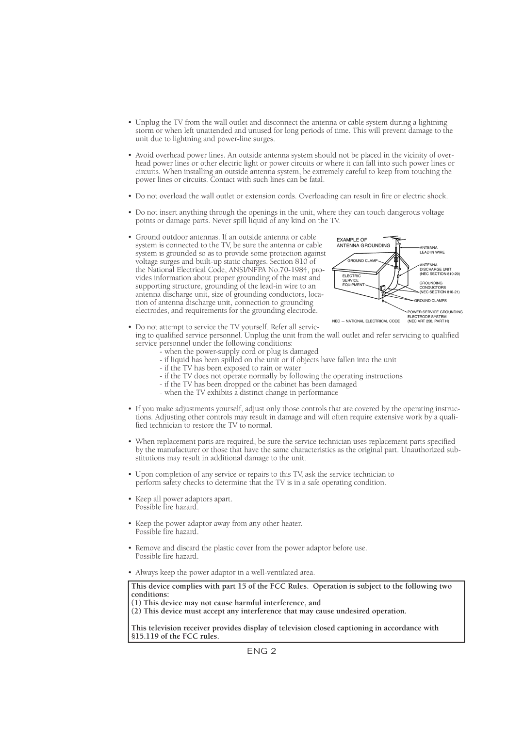 Samsung LTM 1525 manual Example Antenna Grounding 