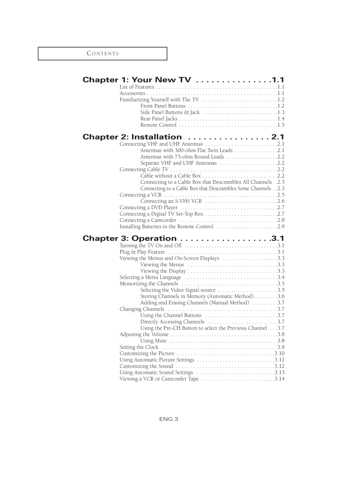 Samsung LTM 1525 manual Your New TV, Installation, Operation 