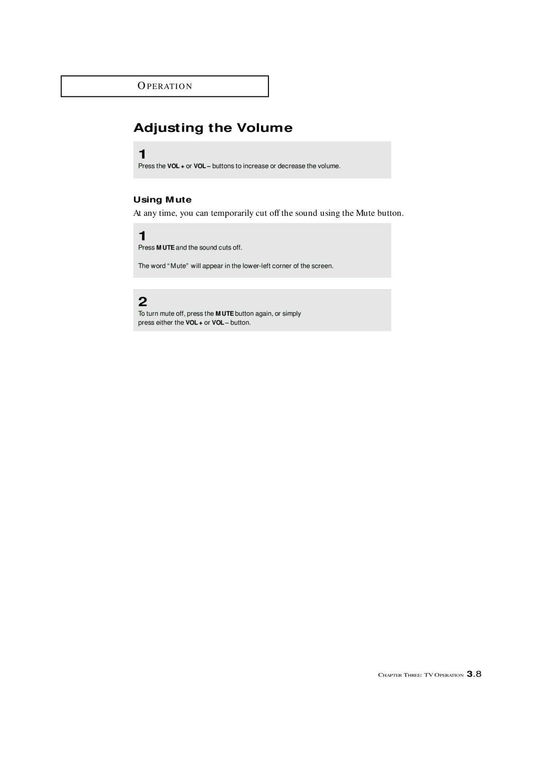 Samsung LTM 1775W manual Adjusting the Volume, Using Mute 