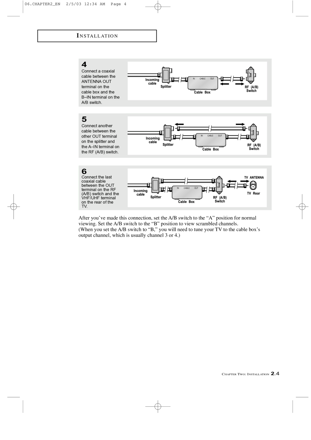 Samsung LTM 225W manual S Ta L L At I O N 