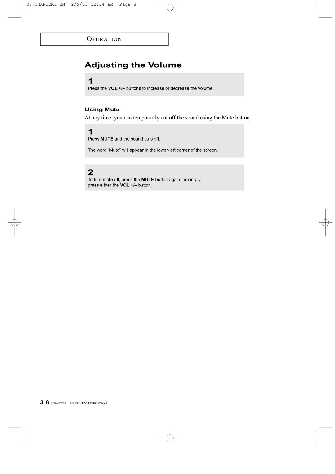 Samsung LTM 225W manual Adjusting the Volume, Using Mute 