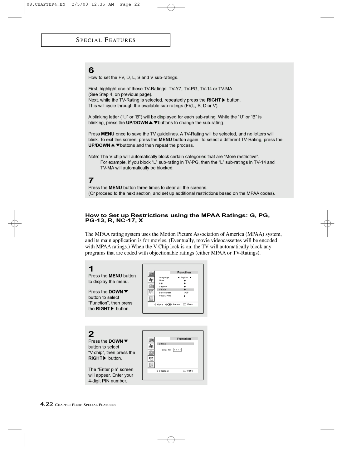 Samsung LTM 225W manual E C I a L F E AT U R E S 