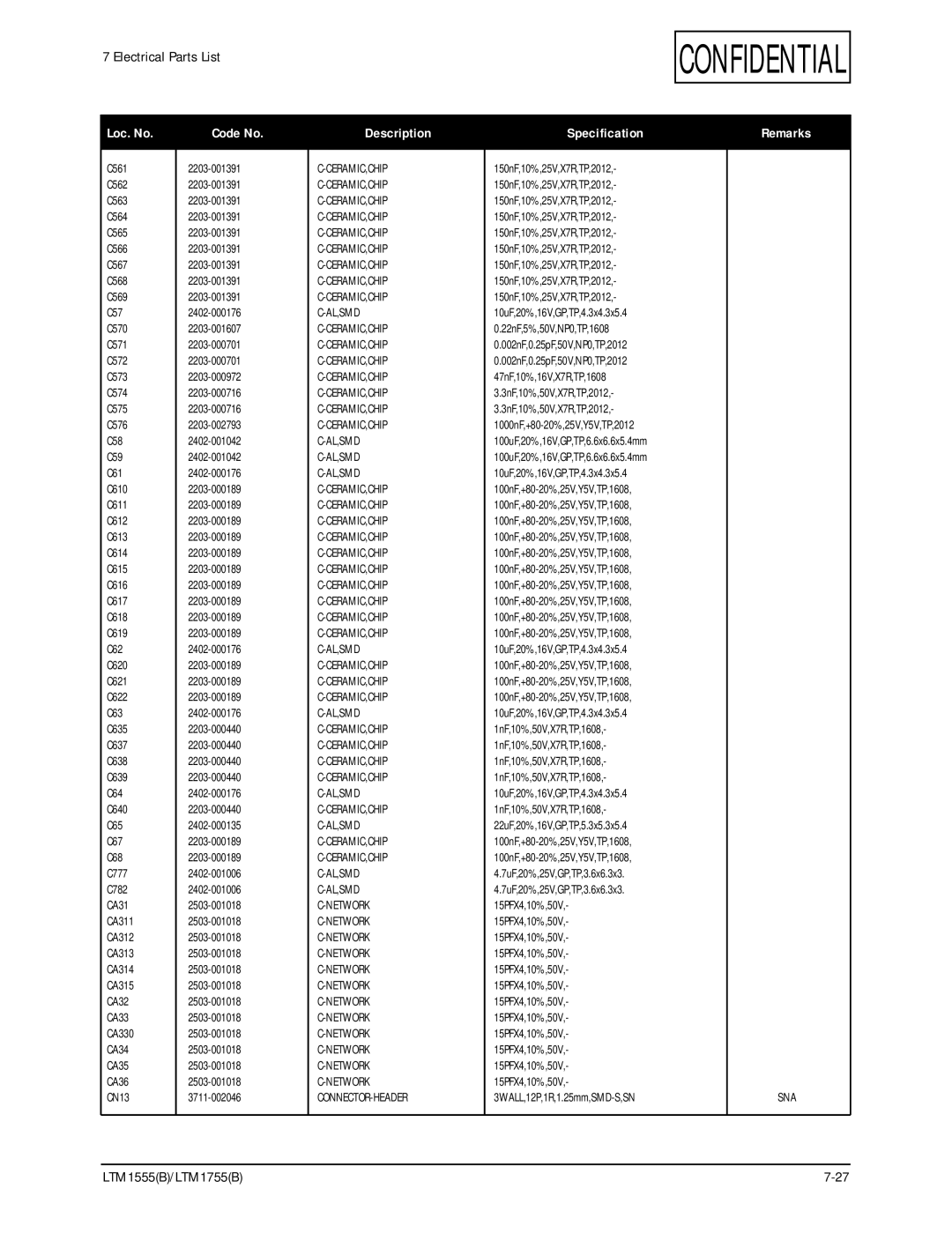 Samsung ES15U, LTM1555(B) specifications C610 