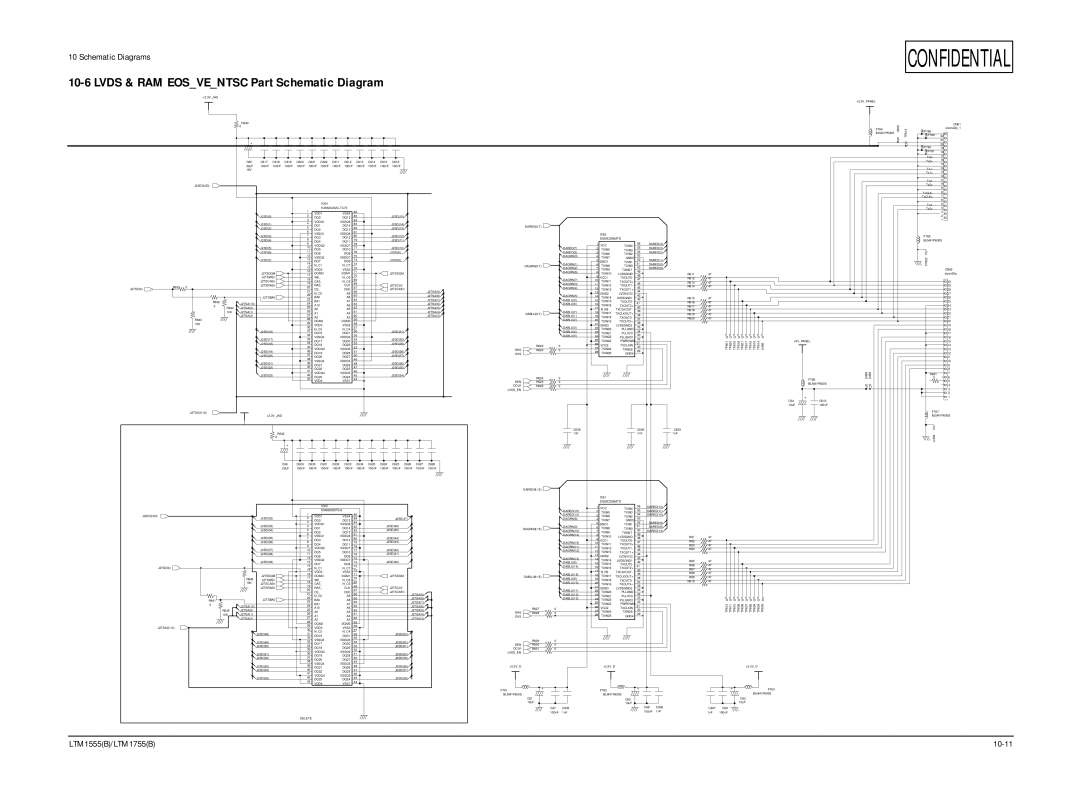 Samsung ES15U, LTM1555(B) specifications Lvds & RAM Eosventsc Part Schematic Diagram, VDD4 VSS1 