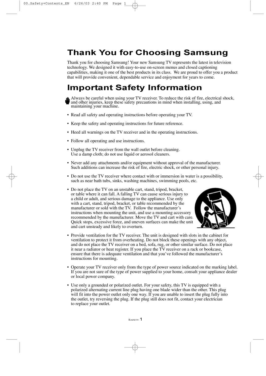 Samsung LTN 1535, LTN 1735 manual Thank You for Choosing Samsung 