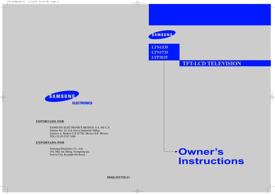 Samsung manual LTN1535 LTN1735 LTP2035 