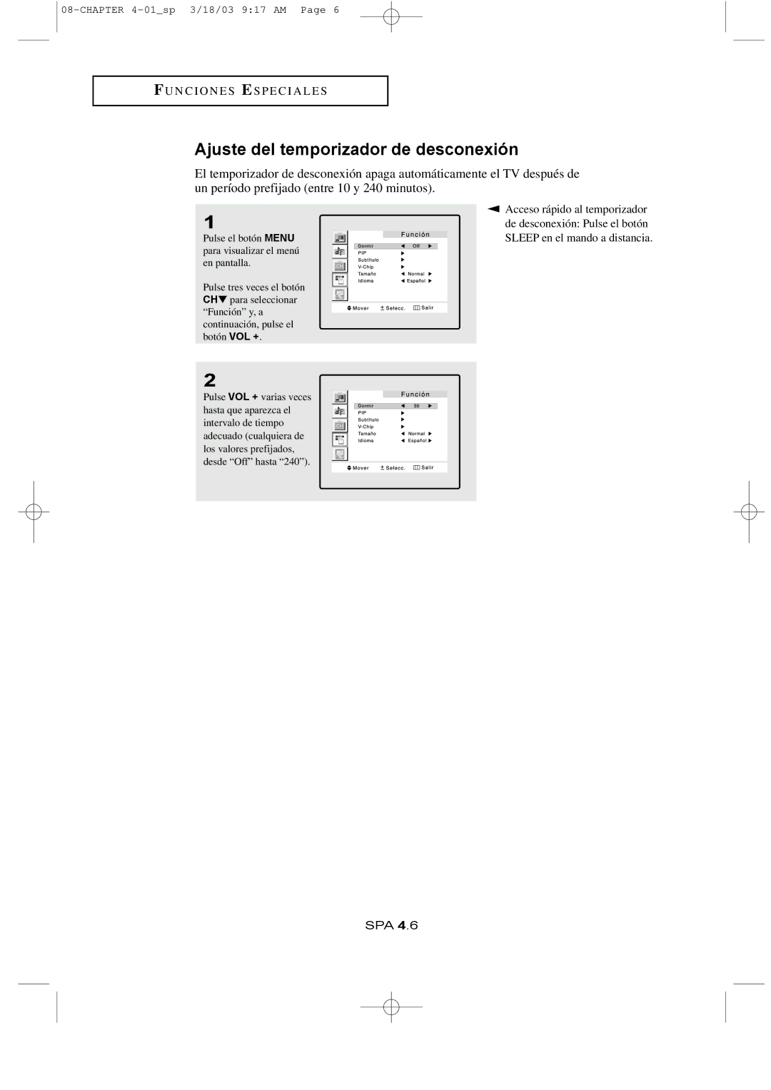 Samsung LTN1765, LTN1565 manual Ajuste del temporizador de desconexión 