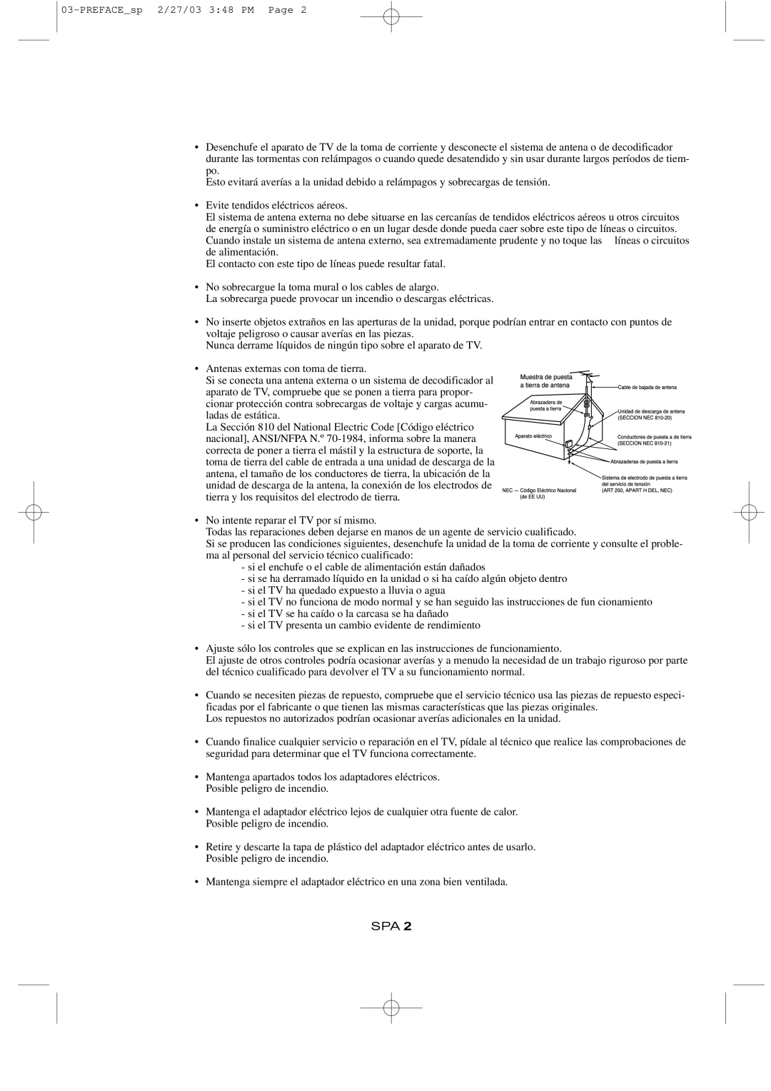 Samsung LTN1765, LTN1565 manual Spa 