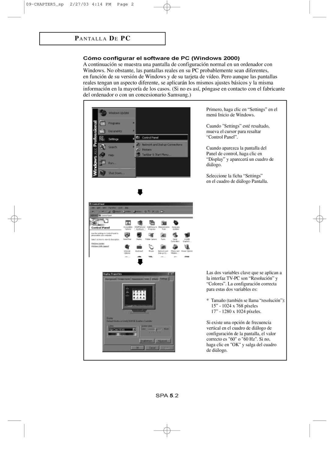 Samsung LTN1765, LTN1565 manual Cómo configurar el software de PC Windows 