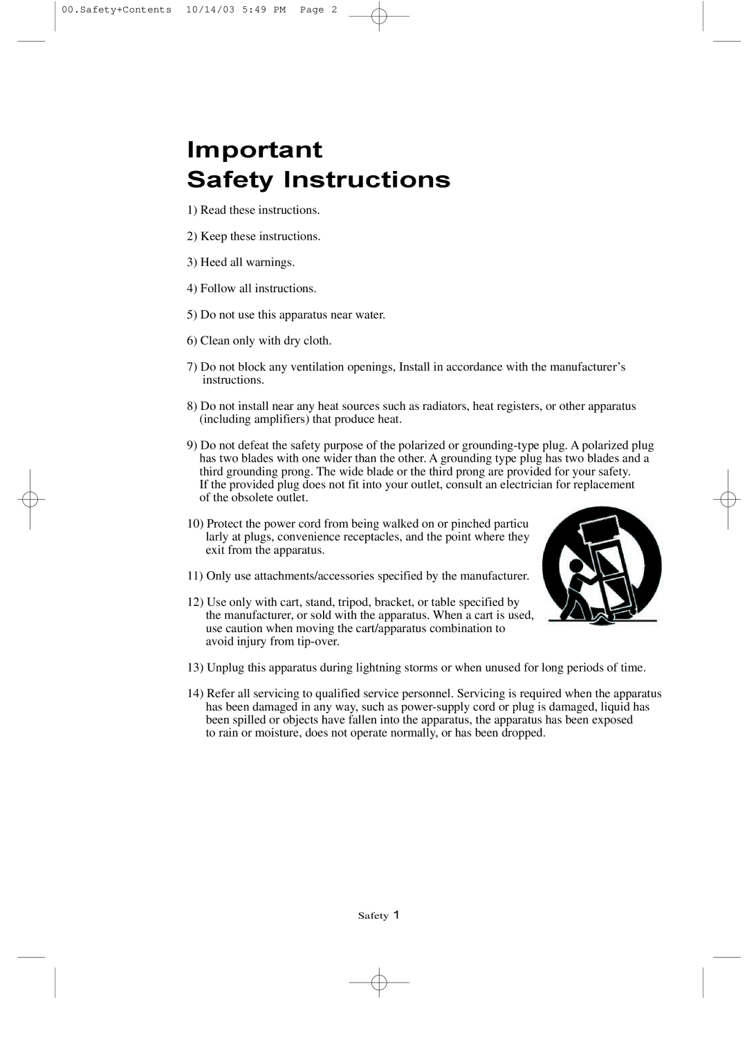 Samsung LTN1785W manual Safety Instructions 