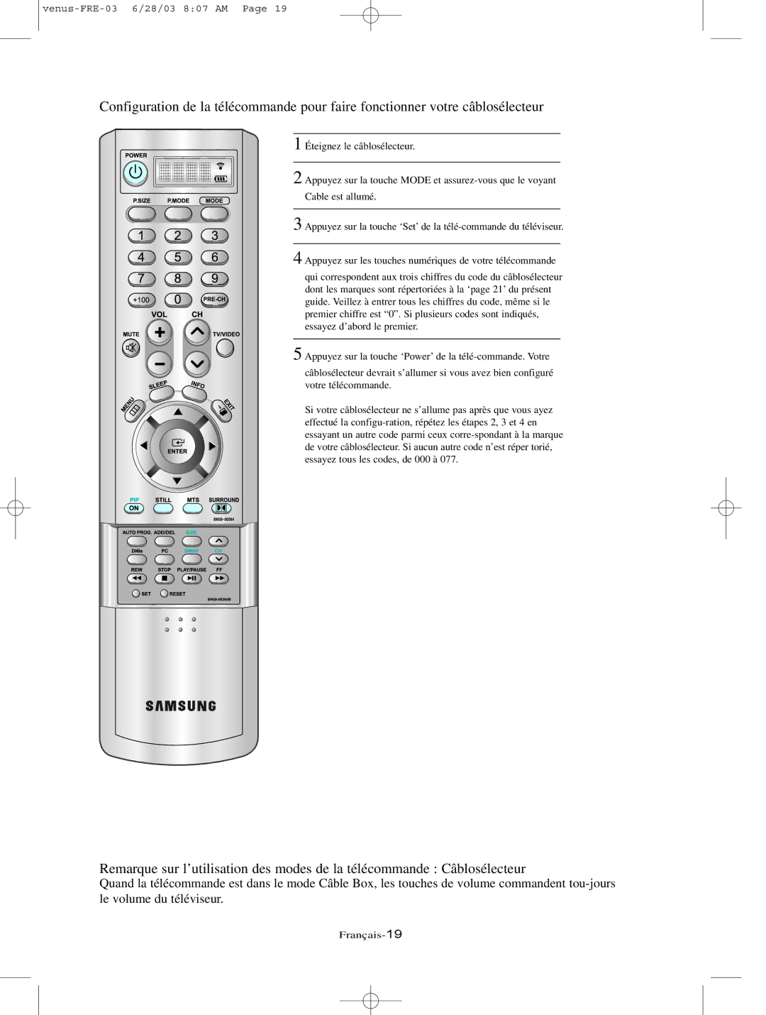 Samsung LTN325W, LTN406W manual Français-19 