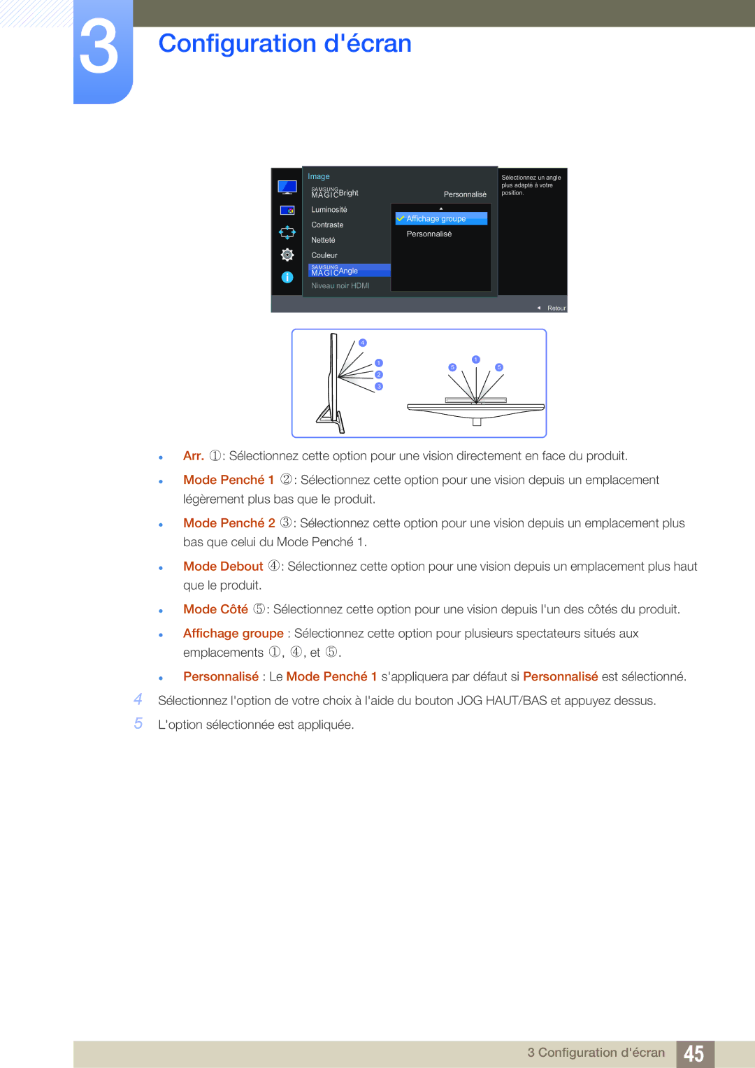 Samsung LU28E590DS/EN, LU24E590DS/EN manual Affichage groupe Personnalisé 