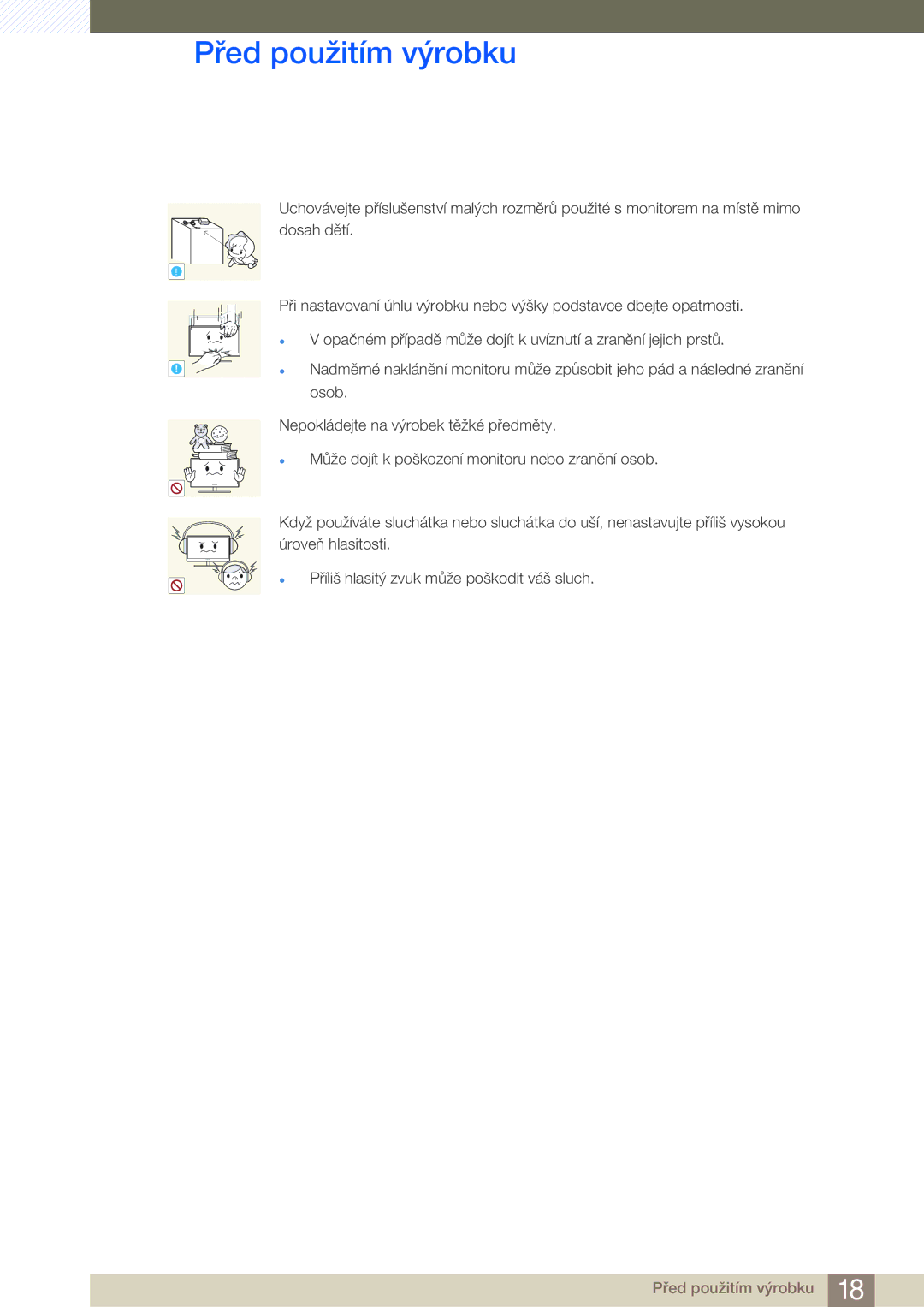 Samsung LU24E590DS/EN, LU28E590DS/EN manual Před použitím výrobku 